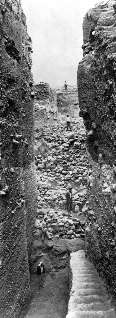 The defences of Jericho in the Pre-Pottery Neolithic A period by English Photographer